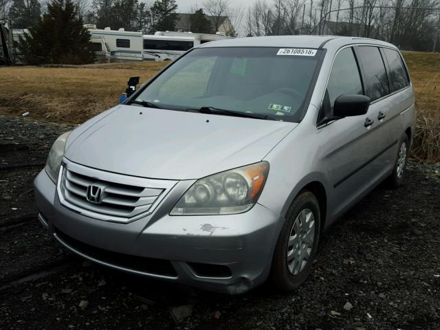 5FNRL3H20AB017454 - 2010 HONDA ODYSSEY LX GRAY photo 2