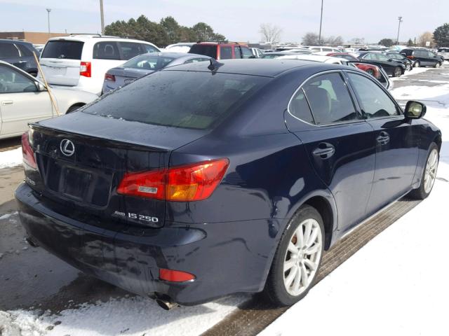 JTHCK262785016611 - 2008 LEXUS IS 250 BLUE photo 4