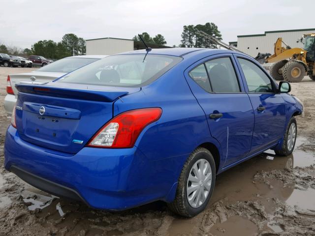 3N1CN7AP9FL939794 - 2015 NISSAN VERSA S BLUE photo 4