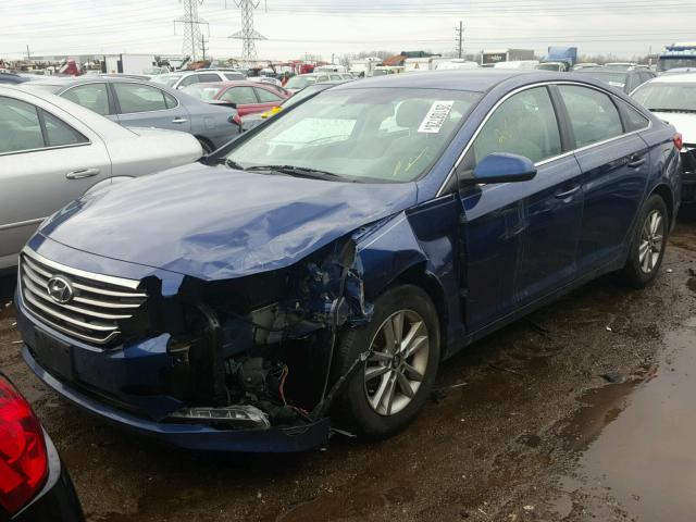 5NPE24AF7FH157725 - 2015 HYUNDAI SONATA SE BLUE photo 2