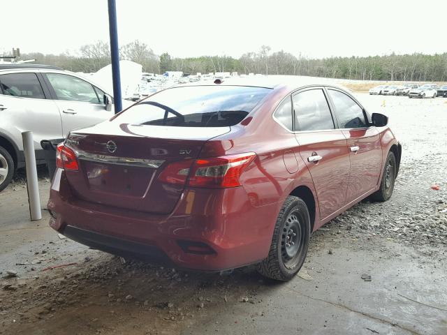 3N1AB7AP9GY236359 - 2016 NISSAN SENTRA S BURGUNDY photo 4