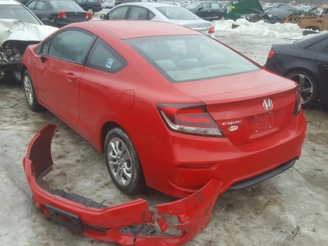 2HGFG3B54EH520187 - 2014 HONDA CIVIC LX RED photo 3