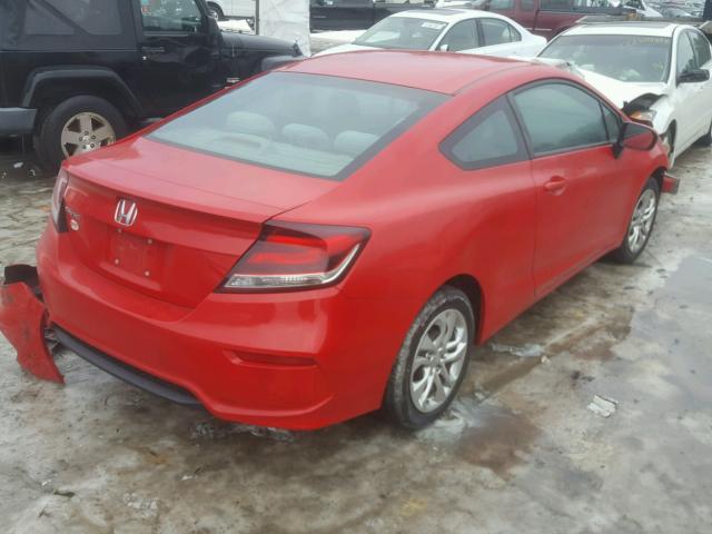 2HGFG3B54EH520187 - 2014 HONDA CIVIC LX RED photo 4