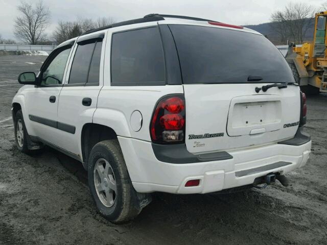 1GNDT13S042112195 - 2004 CHEVROLET TRAILBLAZE WHITE photo 3