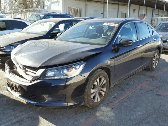 1HGCR2F37EA064605 - 2014 HONDA ACCORD LX BLACK photo 2