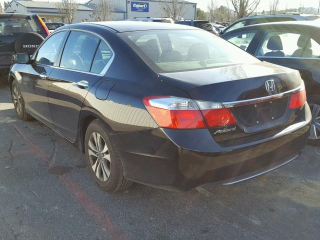 1HGCR2F37EA064605 - 2014 HONDA ACCORD LX BLACK photo 3