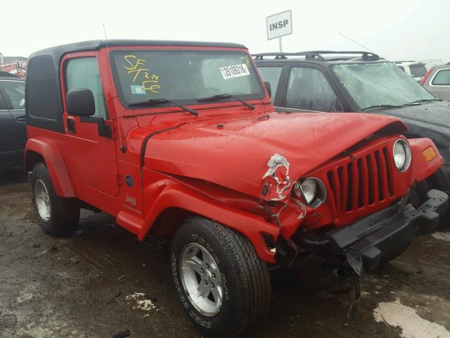 1J4FA39SX5P360902 - 2005 JEEP WRANGLER X RED photo 1