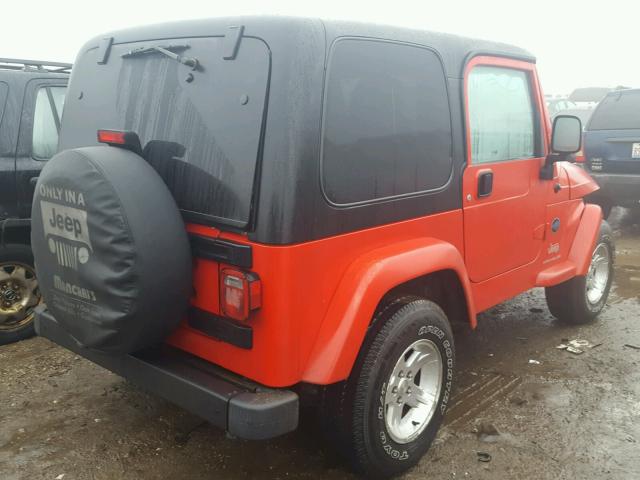 1J4FA39SX5P360902 - 2005 JEEP WRANGLER X RED photo 4