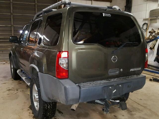 5N1ED28T44C645559 - 2004 NISSAN XTERRA XE GREEN photo 3