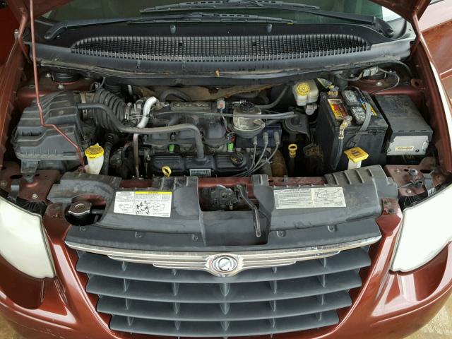 2A4GP44R37R190462 - 2007 CHRYSLER TOWN & COU BURGUNDY photo 7