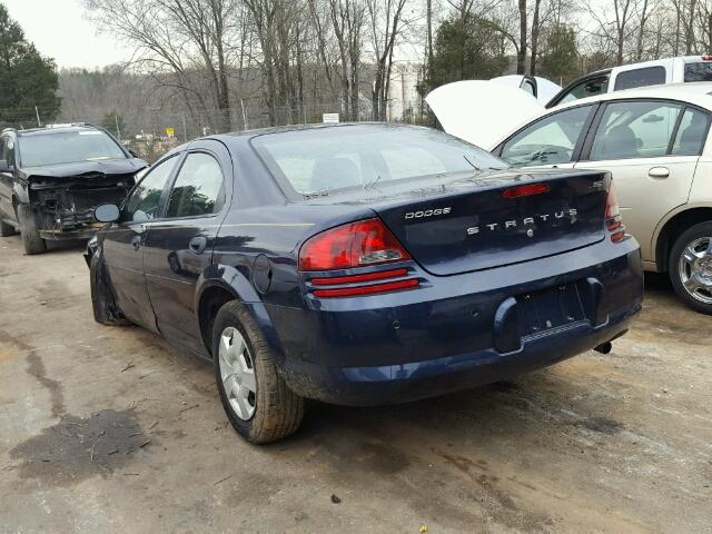 1B3EL36X23N590388 - 2003 DODGE STRATUS SE BLUE photo 3