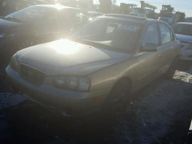 KMHDN45D61U093263 - 2001 HYUNDAI ELANTRA GL TAN photo 2