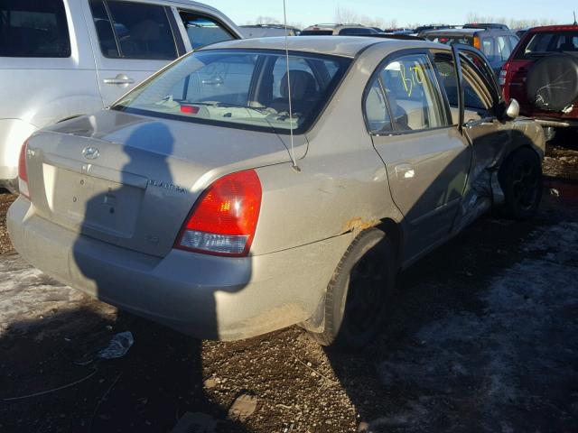 KMHDN45D61U093263 - 2001 HYUNDAI ELANTRA GL TAN photo 4