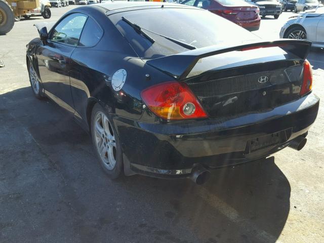 KMHHN65FX3U035948 - 2003 HYUNDAI TIBURON GT BLACK photo 3