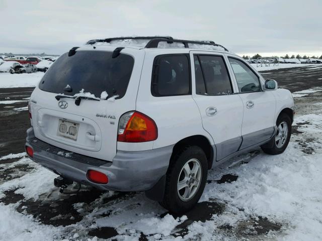 KM8SC13D32U173944 - 2002 HYUNDAI SANTA FE G WHITE photo 4