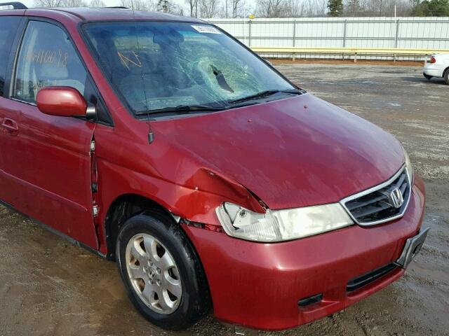 5FNRL18633B101729 - 2003 HONDA ODYSSEY EX RED photo 9