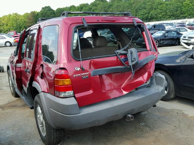 1FMYU03121KC44021 - 2001 FORD ESCAPE XLT RED photo 3