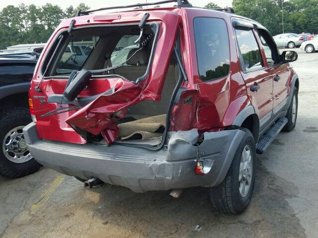 1FMYU03121KC44021 - 2001 FORD ESCAPE XLT RED photo 4