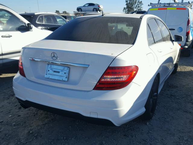 WDDGF4HB6EG242189 - 2014 MERCEDES-BENZ C 250 WHITE photo 4