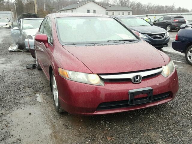 1HGFA16858L063455 - 2008 HONDA CIVIC EX RED photo 1