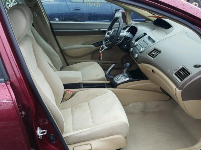 1HGFA16858L063455 - 2008 HONDA CIVIC EX წითელი ფოტო 5