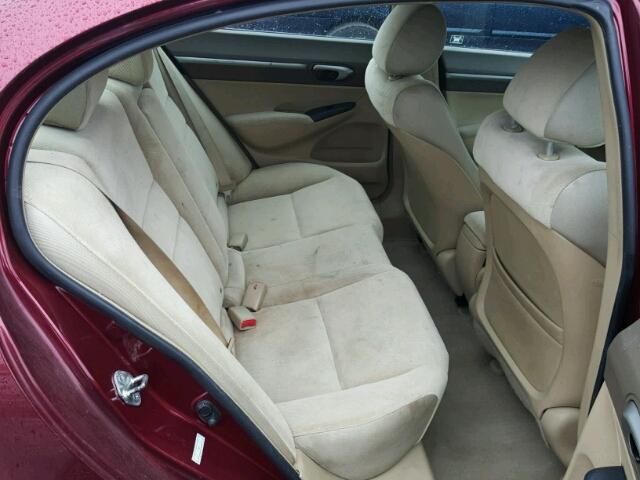 1HGFA16858L063455 - 2008 HONDA CIVIC EX წითელი ფოტო 6
