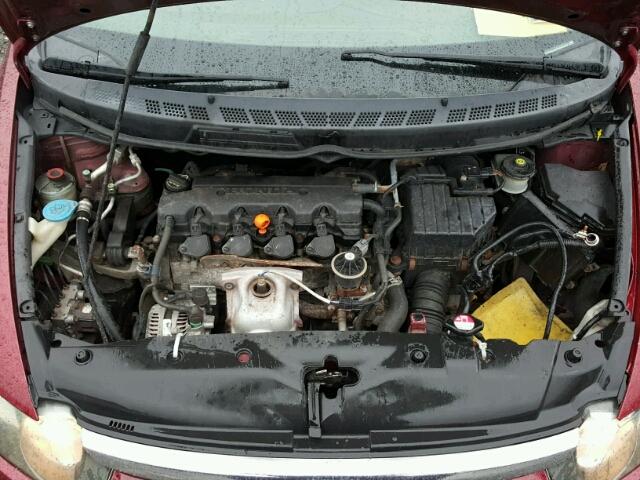 1HGFA16858L063455 - 2008 HONDA CIVIC EX წითელი ფოტო 7