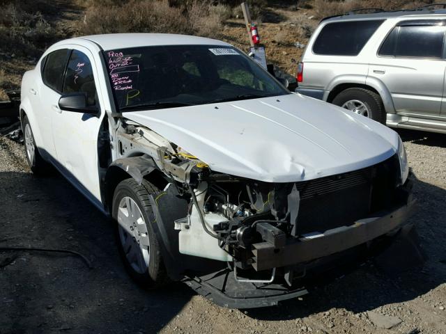 1B3BD4FB1BN609280 - 2011 DODGE AVENGER EX WHITE photo 1