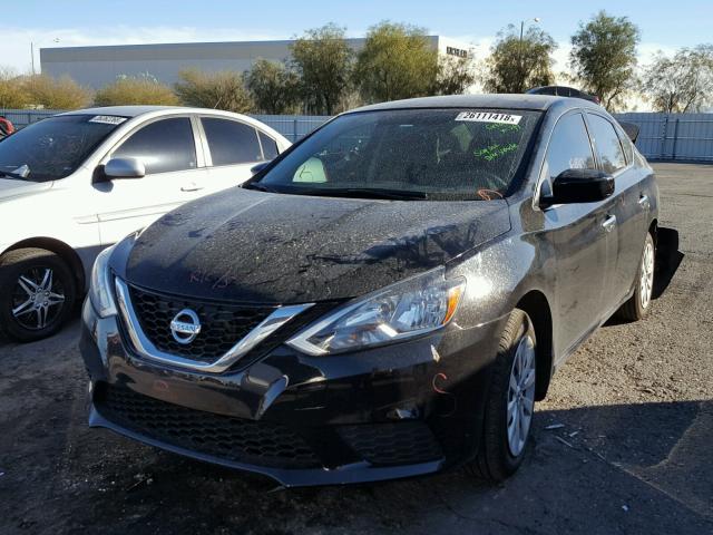 3N1AB7AP8HY234345 - 2017 NISSAN SENTRA S BLACK photo 2