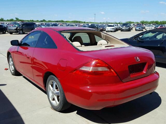 1HGCM72544A014746 - 2004 HONDA ACCORD EX RED photo 3