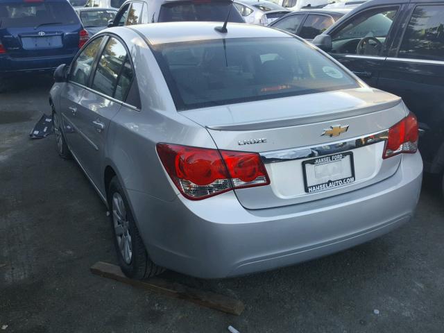 1G1PC5SH1B7299040 - 2011 CHEVROLET CRUZE LS SILVER photo 3