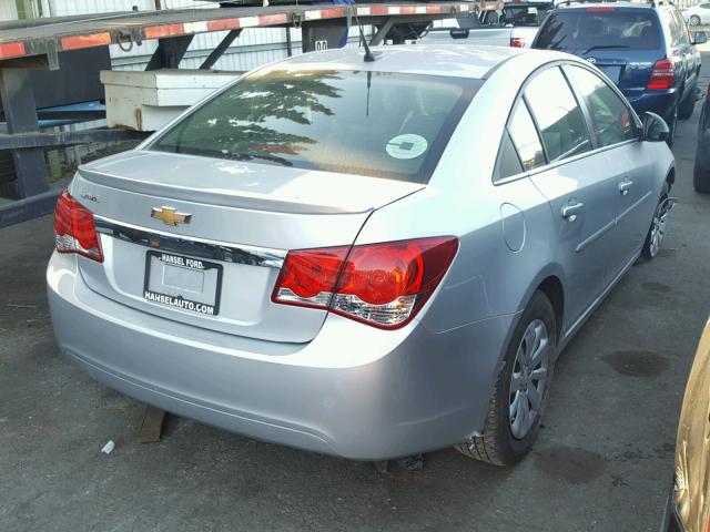 1G1PC5SH1B7299040 - 2011 CHEVROLET CRUZE LS SILVER photo 4