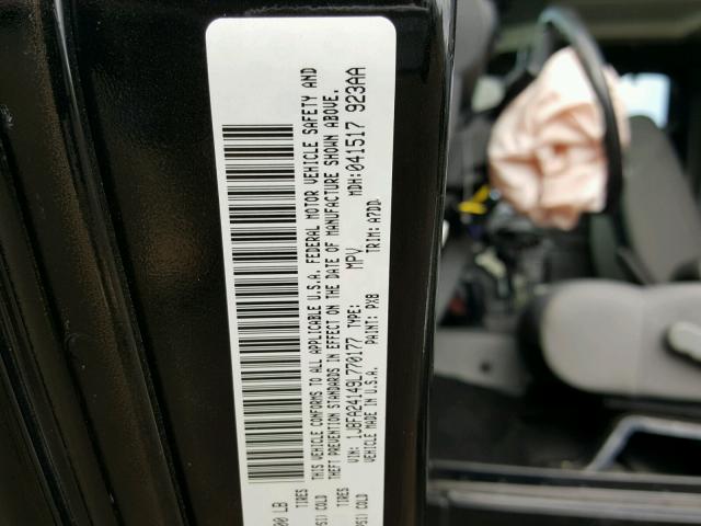 1J8FA24149L770177 - 2009 JEEP WRANGLER X BLACK photo 10