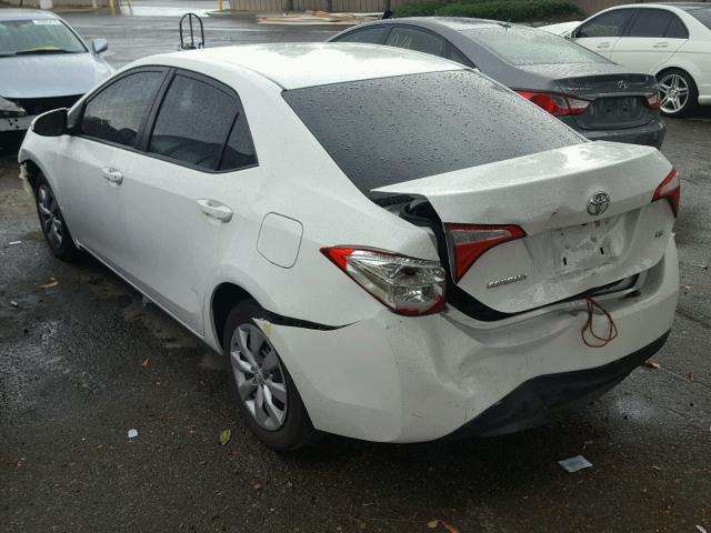 2T1BURHE7EC139153 - 2014 TOYOTA COROLLA L WHITE photo 3