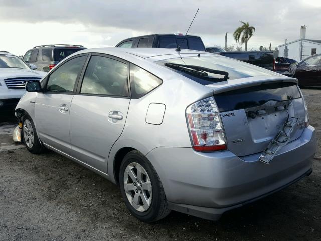 JTDKB20U683438906 - 2008 TOYOTA PRIUS SILVER photo 3