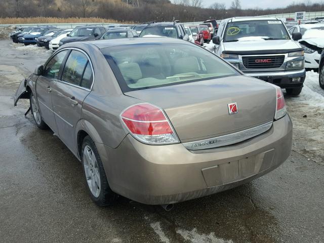 1G8ZS57B78F283408 - 2008 SATURN AURA XE BEIGE photo 3