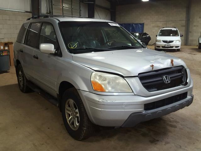 2HKYF18553H602973 - 2003 HONDA PILOT EXL SILVER photo 1