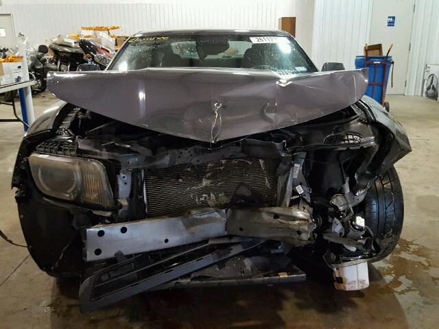 2G1FC1EV7A9155916 - 2010 CHEVROLET CAMARO LT GRAY photo 9