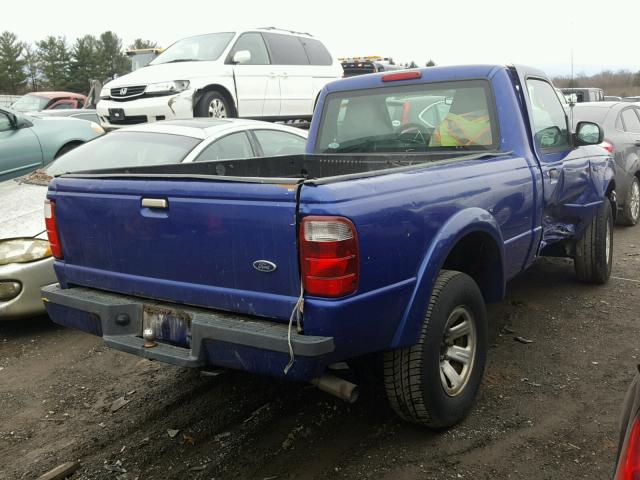 1FTYR10U55PA78256 - 2005 FORD RANGER BLUE photo 4