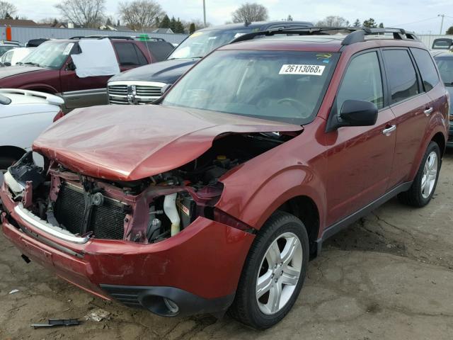 JF2SH64679H712797 - 2009 SUBARU FORESTER 2 RED photo 2