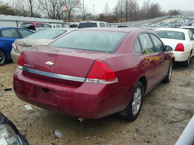 2G1WT55K269315625 - 2006 CHEVROLET IMPALA LT BURGUNDY photo 4