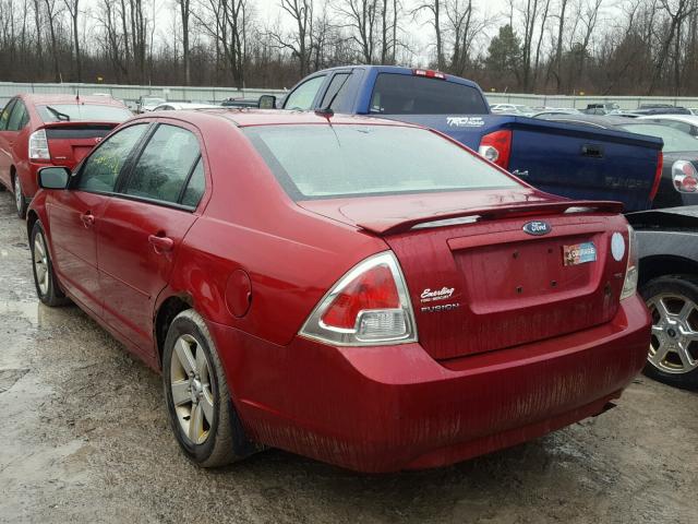 3FAHP07Z28R152608 - 2008 FORD FUSION SE RED photo 3