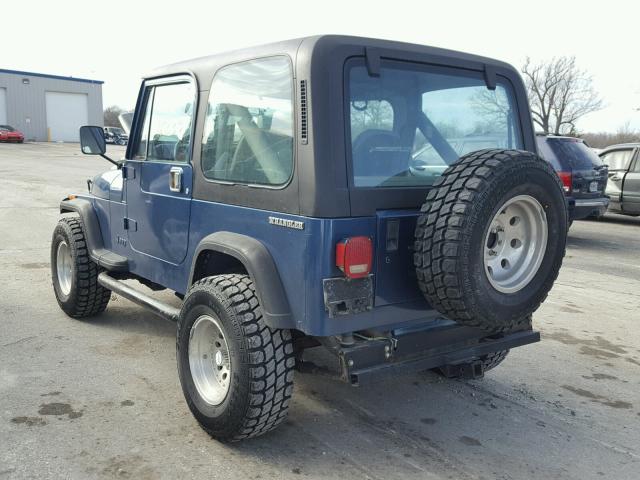 2J4FY29T7KJ161460 - 1989 JEEP WRANGLER / BLUE photo 3