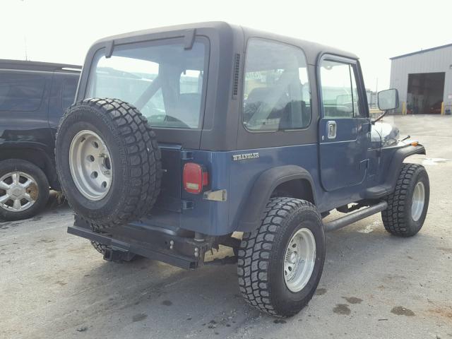 2J4FY29T7KJ161460 - 1989 JEEP WRANGLER / BLUE photo 4