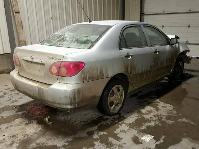 2T1BR32E16C602283 - 2006 TOYOTA COROLLA CE SILVER photo 4