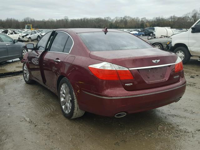 KMHGC46E79U039170 - 2009 HYUNDAI GENESIS 3. MAROON photo 3