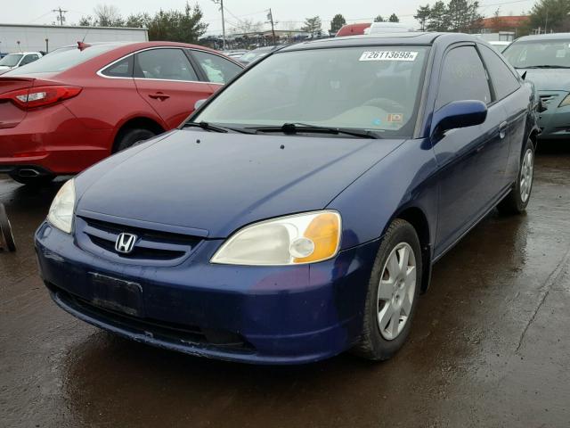 1HGEM22032L040062 - 2002 HONDA CIVIC EX BLUE photo 2