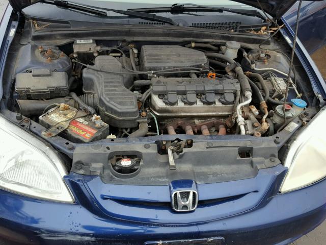 1HGEM22032L040062 - 2002 HONDA CIVIC EX ლურჯი ფოტო 7