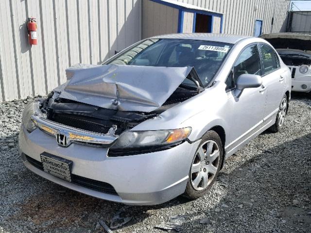 1HGFA16507L135599 - 2007 HONDA CIVIC LX SILVER photo 2