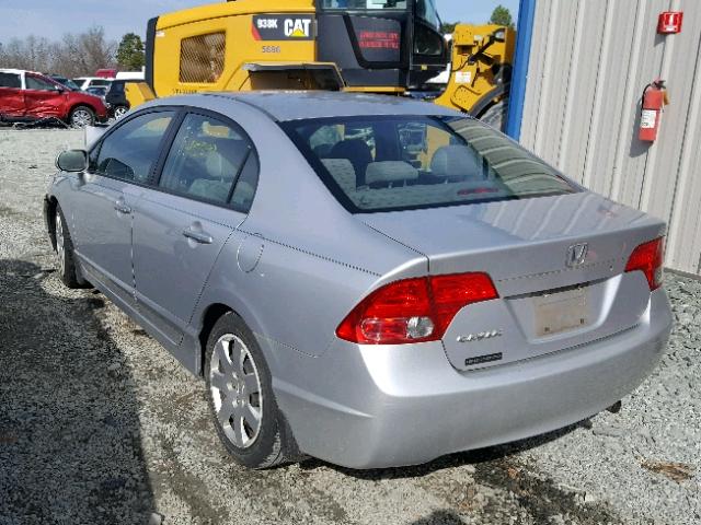 1HGFA16507L135599 - 2007 HONDA CIVIC LX SILVER photo 3